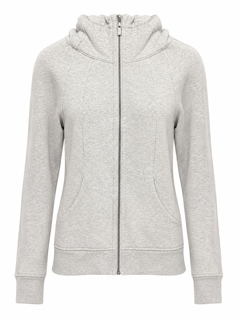 🌟 Lululemon Scuba Hoodie Full Zip Heathered Light Gray Size 12 🌟